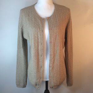 🔴 Merino Angora Cashmere Cable Knit Cardigan